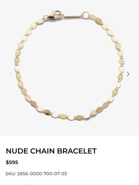 Nude Chain Bracelet in Gold Tone